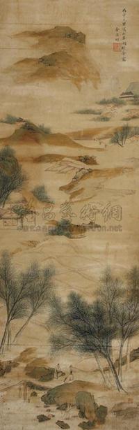 金俊明 1668年作 山水 立轴