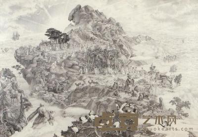沈氿 西游记之《灵山》 39×57cm