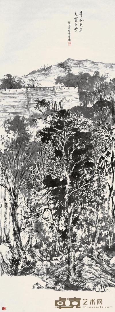 赵秦 2010年作 秣陵树 立轴 175×65cm