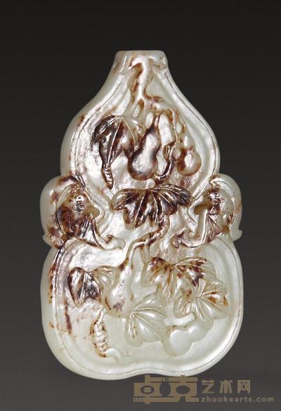 玉雕大吉葫芦珮 长6.8cm