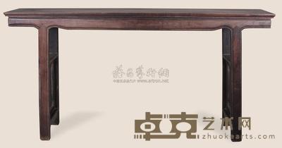 清 红木素工平头案 206×42×105cm