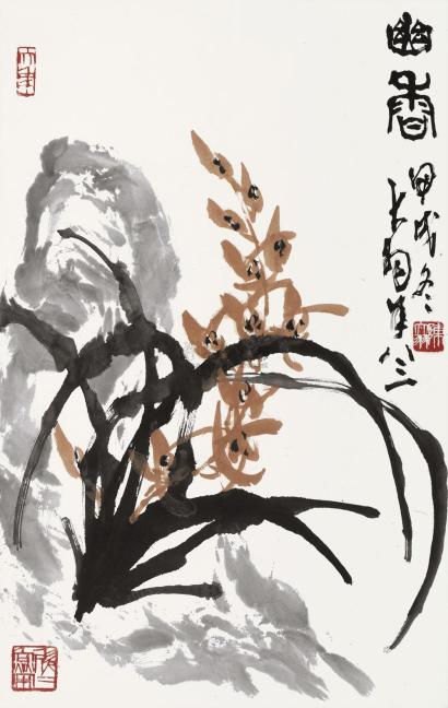 陈大羽 甲戌（1994年）作 幽兰 立轴