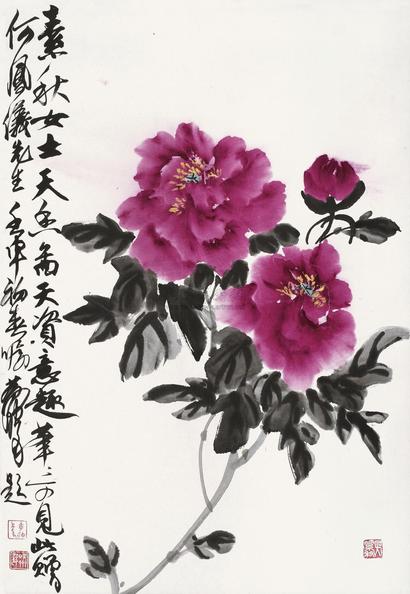 吴素秋 天香图 镜心