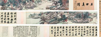 沈周 (款) 丁巳(1497年)作 湖上村居图 手卷