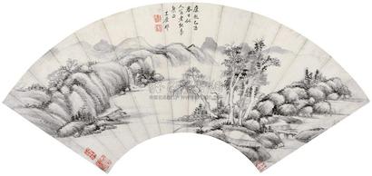 王原祁 乙酉（1705年）作 秋林平远图 镜心