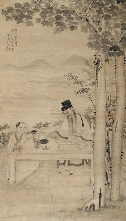 曾鲸 （款） 庚午（1630年）作 刘宗周像 立轴