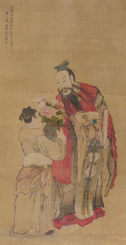 崔子忠 （款） 癸亥（1623年）作 仿古人物 立轴