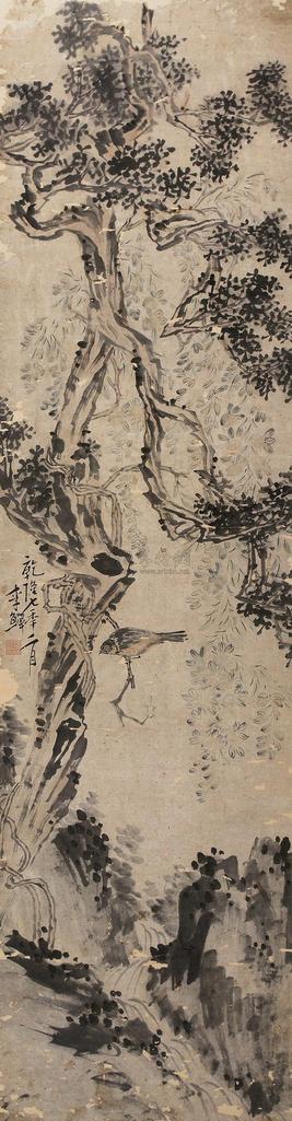 李鱓 （款） 1742年作 花鸟 镜心