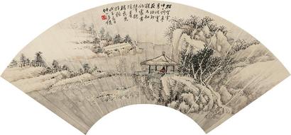 汪锟 高亭观雪图 镜片