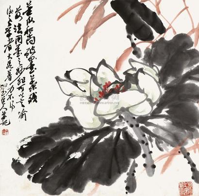 赵云壑 荷风 立轴