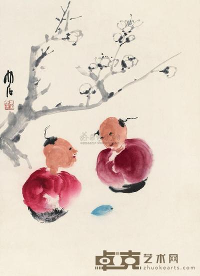 唐云 不倒翁 立轴 39.5×29cm
