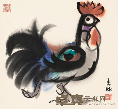 韩美林 大吉 镜片 35.5×39cm