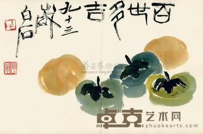齐白石 百世多吉 镜框 28×41.5cm