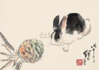 刘继卣 1978年作 兔攀月桂 镜片
