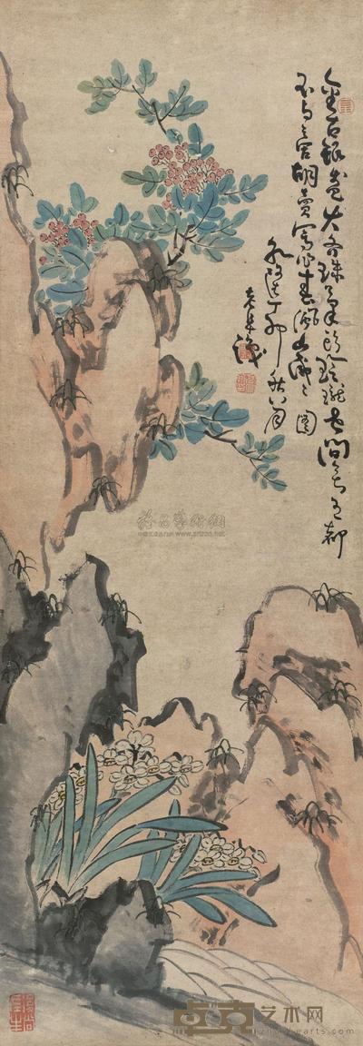 高凤翰 1747年作 天瑞寿仙 立轴 131.5×46cm