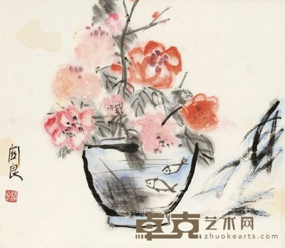关良 富贵有余 镜心 45×38cm
