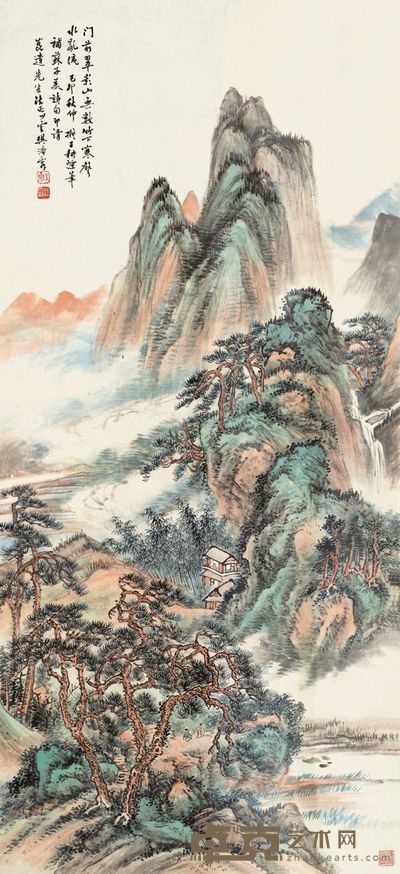 樊浩霖 1939年作 翠影寒声 镜心 100×50cm