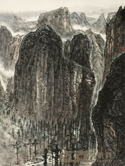 李可染 太行山色 立轴 60×45cm