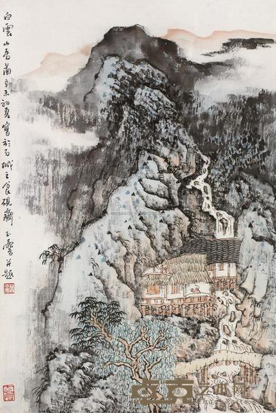 宋玉麟 山水 镜框 42×28cm