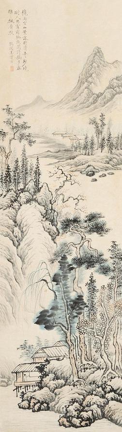 姜实节 山水 立轴