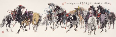 许勇 草原八骏图 镜片