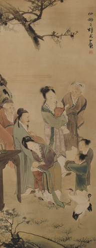 胡术 人物 立轴