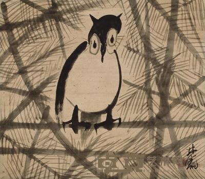 林凤眠 花鸟 立轴 40×46