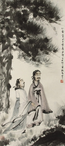 傅抱石 人物 立轴