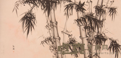 清  汪昉 《竹》 片 136.6×67.8cm
