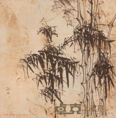 清  汪昉 《竹》 片 67.5×68.5cm