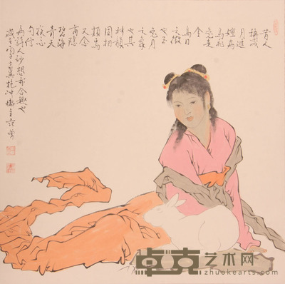 《十二生肖—兔》片 70×70cm