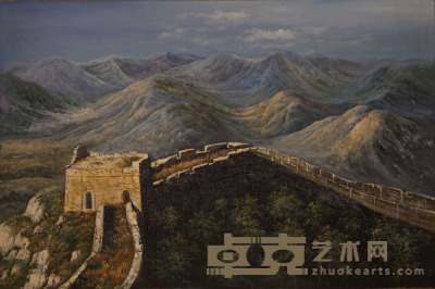 《长城》油画 93×62cm