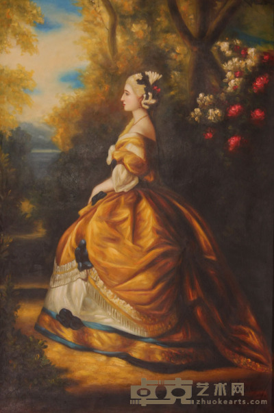 《贵妇》油画 92×62cm