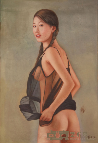靳尚谊《人物》油画 93×62cm