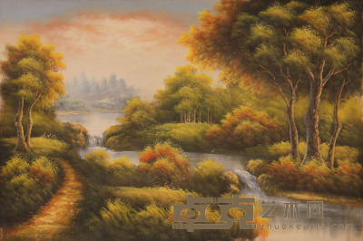 王路《风景》油画 93×62cm