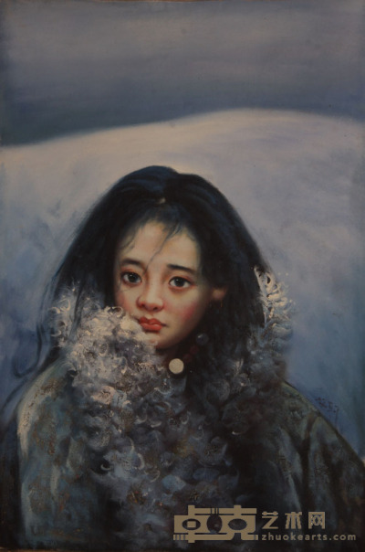 《小卓玛》油画 92×62cm