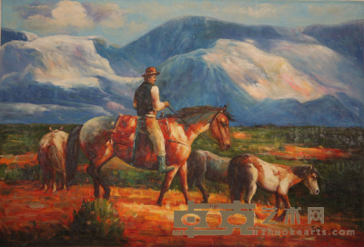 《牛仔》油画 92×61cm