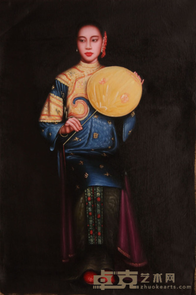 陈逸飞《人物》油画 92×62cm