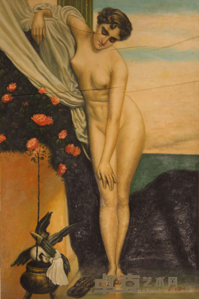 《裸女》油画 92×61cm