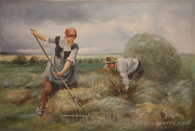 《草场》油画 91×62cm