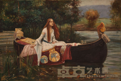 《小舟》油画 92×62cm