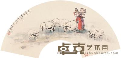 杨之光 2003年作 吉祥图 镜片 28×80cm