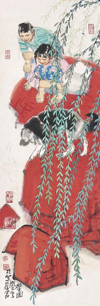 史国良 2010年作 放生图 镜片