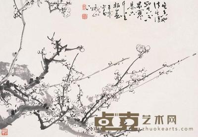于希宁 寒梅报春 镜片 37×54cm