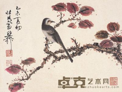 谢稚柳 1979年作 花鸟 镜片 28×38cm