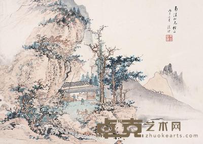 吴镜汀 1936年作 山水 镜片 27×37cm