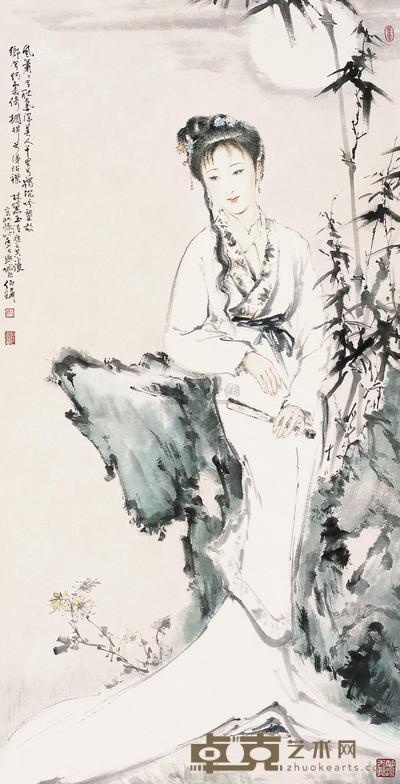 白伯骅 黛玉小像 立轴 134×68cm