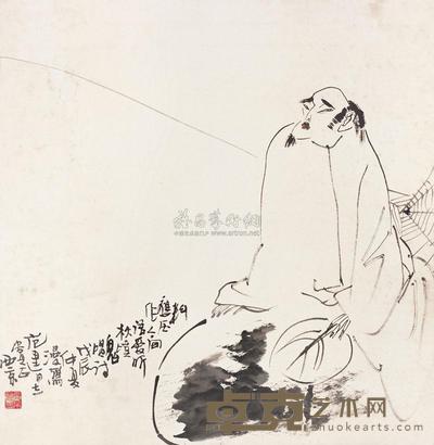 王西京 1988年作 人物 立轴 68×67cm