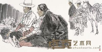 马国强 人物 镜片 69×137cm