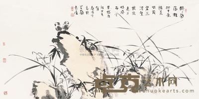霍春阳 2007年作 兰 镜片 69×137cm